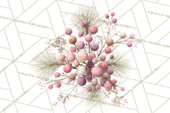 Frosted Florals Clipart PNG, Neutral Winter Botanicals Product Image 3