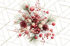 Frosted Florals Clipart PNG, Neutral Winter Botanicals Product Image 4