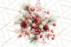 Frosted Florals Clipart PNG, Neutral Winter Botanicals Product Image 4