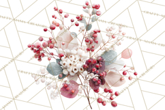 Frosted Florals Clipart PNG, Neutral Winter Botanicals Product Image 2