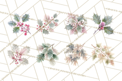 Frosted Florals Clipart PNG, Neutral Winter Botanicals Product Image 7