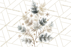 Frosted Florals Clipart PNG, Neutral Winter Botanicals Product Image 4