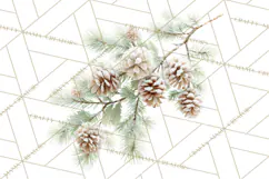 Frosted Florals Clipart PNG, Neutral Winter Botanicals Product Image 5