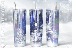 Snowy forest Tumbler design, Christmas skinny Tumbler Product Image 1