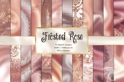 Frosted Rose Digital Paper Product Image 1