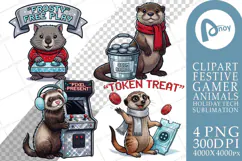 Frostlight Arcade Holiday Crew Sublimation Product Image 1