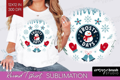 Frosty Days Xmas Round Tshirt Background Christmas PNG Product Image 1