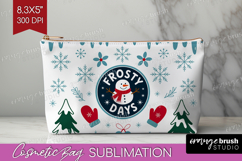 Frosty Days Xmas Cosmetic Bag Christmas Makeup Bag PNG Product Image 1