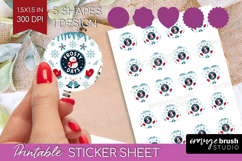 Frosty Days Xmas Round Sticker Christmas Printable Sticker Product Image 1