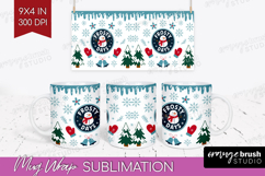 Frosty Days Xmas Mug Wrap Christmas Mug PNG Sublimation Product Image 1