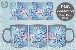 Frozen Beauty / Christmas Vibe mug wrap. 11&15oz Product Image 1