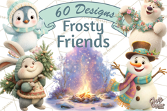 Winter Wonderland Clipart, Winter Animals PNG, & Clip Art Product Image 1