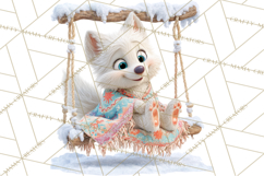 Winter Wonderland Clipart, Winter Animals PNG, & Clip Art Product Image 4