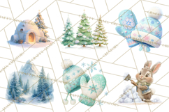 Winter Wonderland Clipart, Winter Animals PNG, & Clip Art Product Image 9