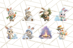 Winter Wonderland Clipart, Winter Animals PNG, & Clip Art Product Image 3