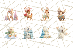 Winter Wonderland Clipart, Winter Animals PNG, & Clip Art Product Image 4