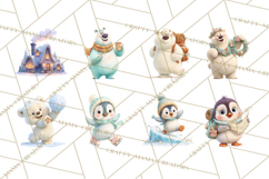 Winter Wonderland Clipart, Winter Animals PNG, & Clip Art Product Image 5