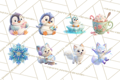 Winter Wonderland Clipart, Winter Animals PNG, & Clip Art Product Image 6
