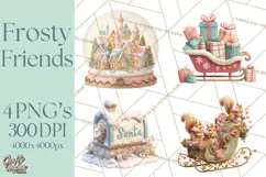 Winter Wonderland Clipart, Winter Animals PNG, & Clip Art Product Image 1