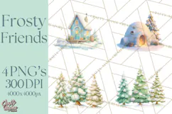 Winter Wonderland Clipart, Winter Animals PNG, & Clip Art Product Image 1