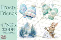 Winter Wonderland Clipart, Winter Animals PNG, & Clip Art Product Image 1