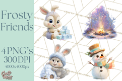 Winter Wonderland Clipart, Winter Animals PNG, & Clip Art Product Image 1