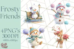 Winter Wonderland Clipart, Winter Animals PNG, & Clip Art Product Image 1