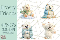 Winter Wonderland Clipart, Winter Animals PNG, & Clip Art Product Image 1