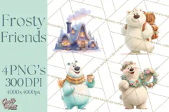 Winter Wonderland Clipart, Winter Animals PNG, & Clip Art Product Image 1