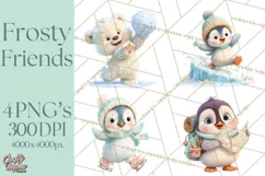 Winter Wonderland Clipart, Winter Animals PNG, & Clip Art Product Image 1