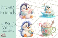 Winter Wonderland Clipart, Winter Animals PNG, & Clip Art Product Image 1