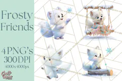 Winter Wonderland Clipart, Winter Animals PNG, & Clip Art Product Image 1