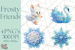 Winter Wonderland Clipart, Winter Animals PNG, & Clip Art Product Image 1