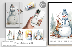 Digital Paper Frosty Friends Product Image 1