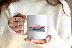 Frosty Peaks Ice Cream Vintage Sign PNG Product Image 2
