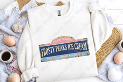 Frosty Peaks Ice Cream Vintage Sign PNG Product Image 5