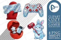 Frosty RGB Arcade Holiday Animals Sublimation Product Image 1