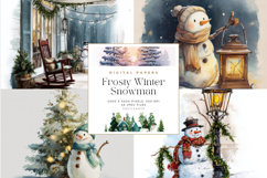 Frosty Winter Snowman Backgrounds Product Image 1