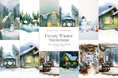 Frosty Winter Snowman Backgrounds Product Image 4