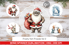 Wind Spinner Frosty Yeti Friends Product Image 1