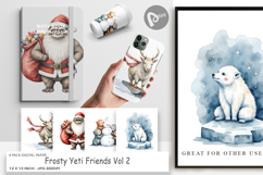 Digital Paper Frosty Yeti Friends Product Image 1