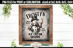 Frostys Ice Cream Shop Sublimation Design | Vintage Sign PNG Product Image 3