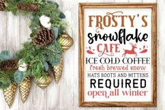 Frosty's snowflake Cafe Ice SVG ,Christmas Sign SVG Design Product Image 3