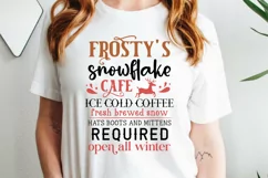 Frosty's snowflake Cafe Ice SVG ,Christmas Sign SVG Design Product Image 2
