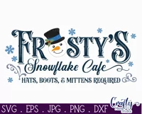 Frosty's Snowflake Cafe Christmas Farmhouse Sign Svg Product Image 2