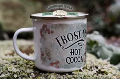 Frosty's Hot Cocoa Snowman 11 & 15 oz Mug Sublimation Design Product Image 2
