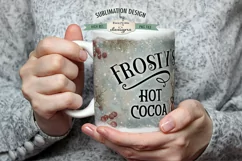 Frosty's Hot Cocoa Snowman 11 & 15 oz Mug Sublimation Design Product Image 3