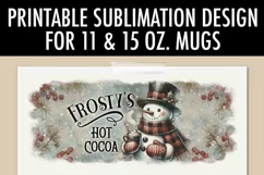 Frosty's Hot Cocoa Snowman 11 & 15 oz Mug Sublimation Design Product Image 6