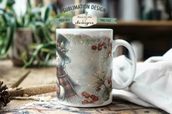 Frosty's Hot Cocoa Snowman 11 & 15 oz Mug Sublimation Design Product Image 5