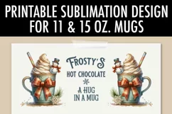 Frosty's Hot Chocolate 11 & 15 oz Mug Sublimation Design Product Image 5